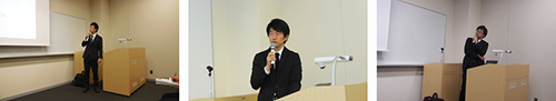 Researchers giving lectures at the Symposium